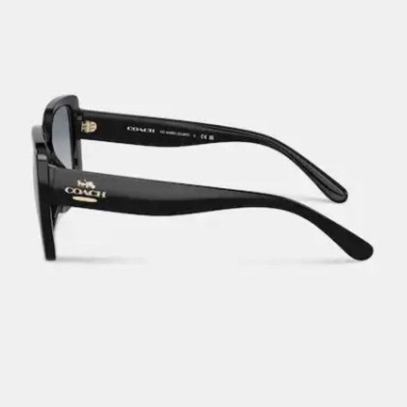 $165 *NEW* COACH Oversized Square Sunglasses (1 Black) - Picture 3 of 8